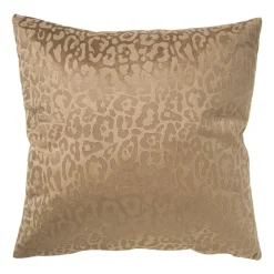 Xenos Kussens-Kussen velvet animal - bruin - 45x45 cm