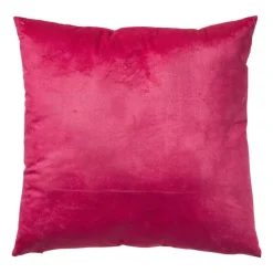 Xenos Kussens-Kussen velvet blad - rood/roze - 45x45 cm