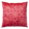 Xenos Kussens-Kussen velvet bloem - rood/roze - 45x45 cm