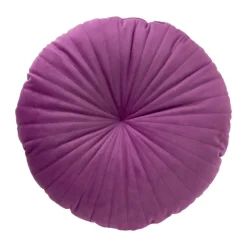 Xenos Kussens-Kussen velvet rond - paars - ø45 cm