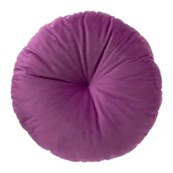 Xenos Kussens-Kussen velvet rond - paars - ø45 cm