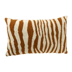 Xenos Kussens-Kussen zebraprint - terra/wit - 30x50 cm
