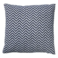 Xenos Kussens-Kussen zigzag - blauw - 45x45 cm