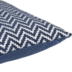 Xenos Kussens-Kussen zigzag - blauw - 45x45 cm