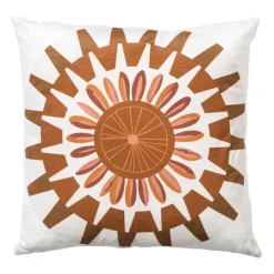 Xenos Kussens-Kussen zon velvet - oranje - 45x45 cm