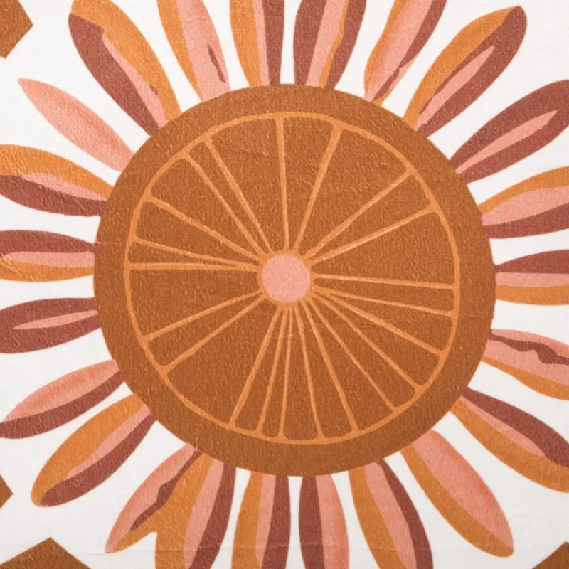 Xenos Kussens-Kussen zon velvet - oranje - 45x45 cm