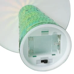 Xenos Tafellampen-Lamp disco paddenstoel - groen - ø15x18 cm