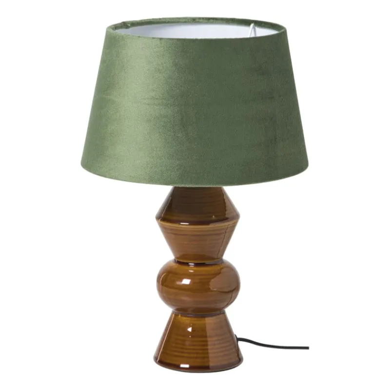 Xenos Lampenkappen-Lampenkap taps middel - groen - ø28x17 cm