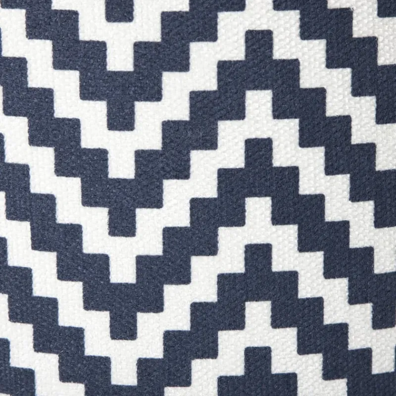 Xenos Lampenkappen-Lampenkap zigzag groot - zwart/wit - ø24.5x17.5 cm