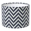 Xenos Lampenkappen-Lampenkap zigzag klein - zwart/wit - ø21x15.5 cm