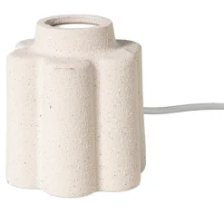 Xenos Lampenvoeten-Lampvoet bloem - beige - ø11x13 cm