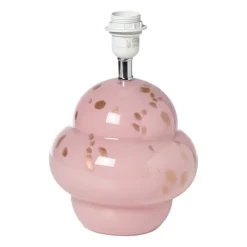 Xenos Lampenvoeten-Lampvoet bobbel - roze/goud - ø21x30 cm