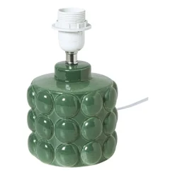 Xenos Kerstcadeaus|Lampenvoeten-Lampvoet bollen - groen - ø13x22 cm