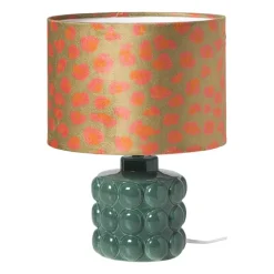 Xenos Kerstcadeaus|Lampenvoeten-Lampvoet bollen - groen - ø13x22 cm