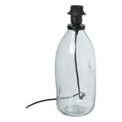 Xenos Lampenvoeten-Lampvoet glas - blauw - ø12x34.5 cm