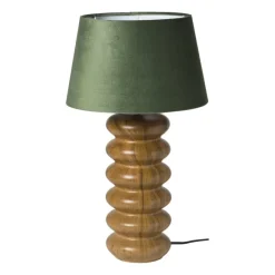 Xenos Lampenvoeten-Lampvoet houtlook - bruin - ø13.2x20 cm