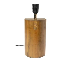 Xenos Lampenvoeten-Lampvoet Pinewood - bruin - ø13.7x32 cm