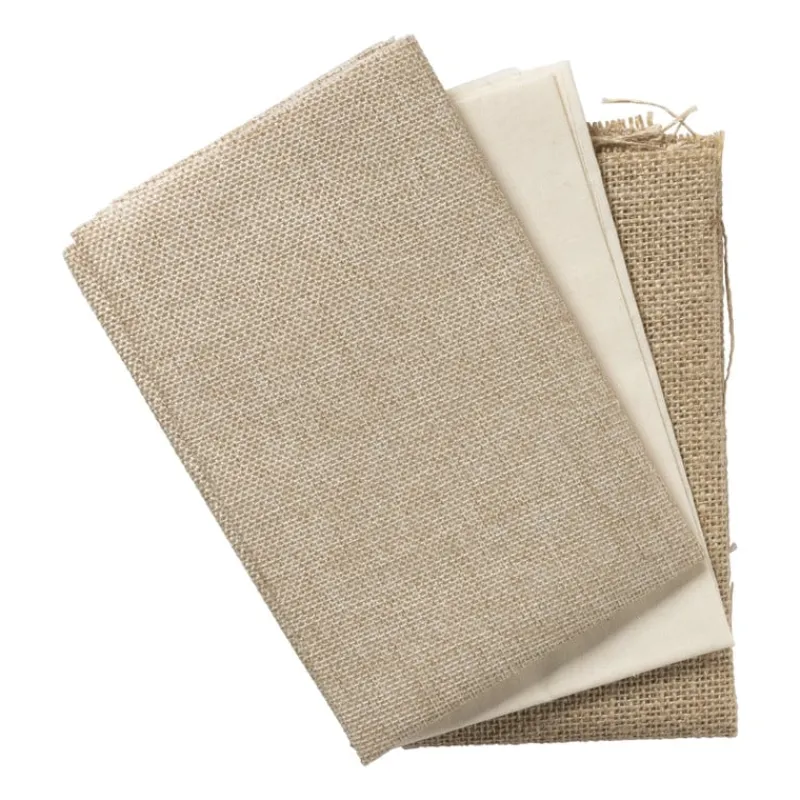 Xenos Knutselspullen-Lapjesstof jute - bruin - 50x40 cm