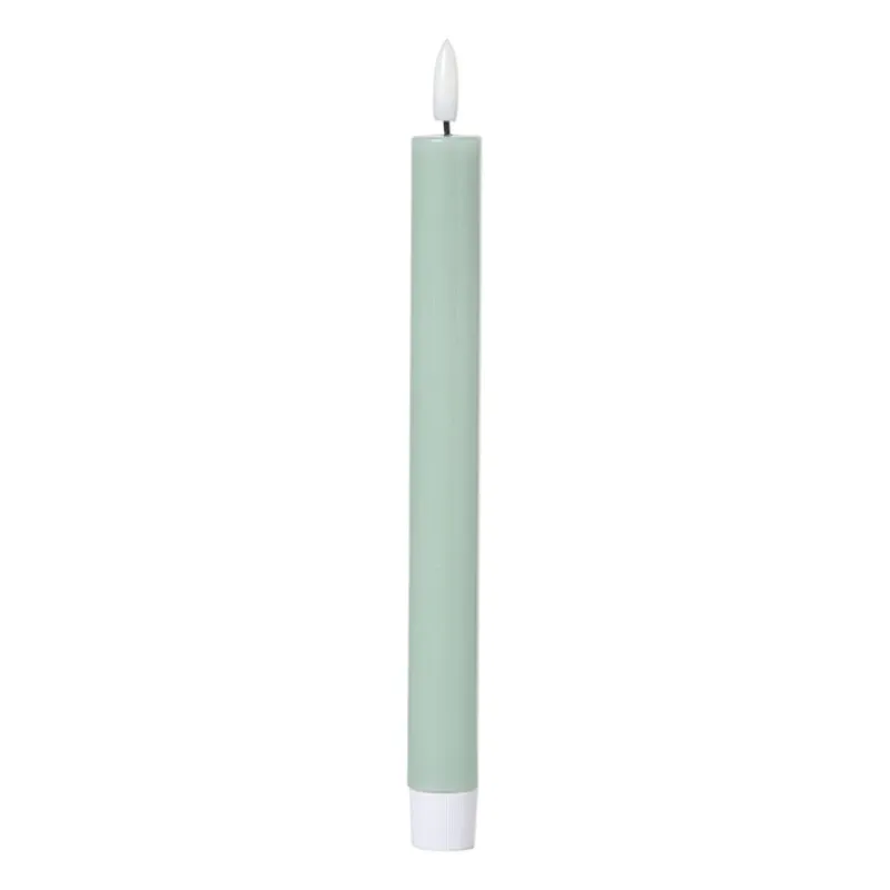 Xenos Led Kaarsen-LED dinerkaars - groen - ø2.2x24.5 cm