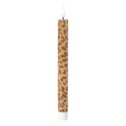 Xenos Led Kaarsen-LED dinerkaars animal - bruin - ø2.2x24.5 cm