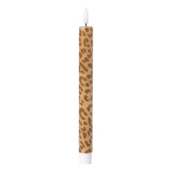 Xenos Led Kaarsen-LED dinerkaars animal - bruin - ø2.2x24.5 cm