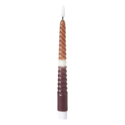 Xenos Led Kaarsen-LED dinerkaars dipdye - geel/wit - ø3x24.5 cm