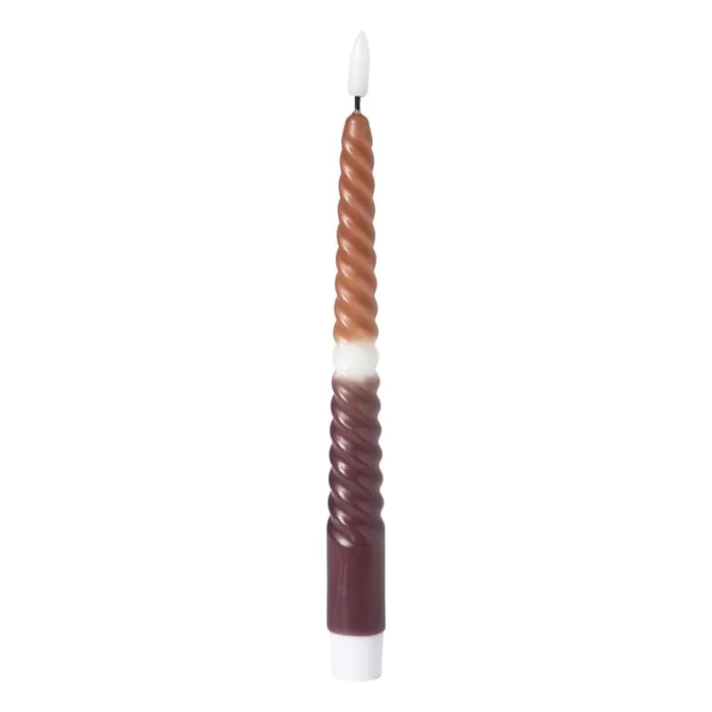 Xenos Led Kaarsen-LED dinerkaars dipdye - geel/wit - ø3x24.5 cm