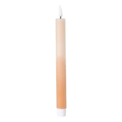 Xenos Led Kaarsen-LED dinerkaars duo - bruin/beige - ø2.2x24.5 cm