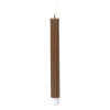Xenos Led Kaarsen-LED dinerkaars rib - bruin - ø2.2x24.5 cm