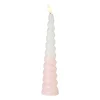 Xenos Led Kaarsen-LED dinerkaars swirl - roze - ø5x20 cm