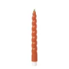 Xenos Led Kaarsen-LED dinerkaars twist - oranje - ø2.5x24.5 cm