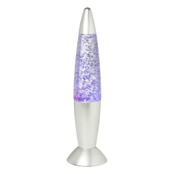 Xenos Kerstcadeaus|Led Lampen-LED glitterlamp - ø9.5x36 cm