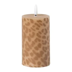 Xenos Led Kaarsen-LED kaars animal groot - bruin/zwart - ø7x12 cm