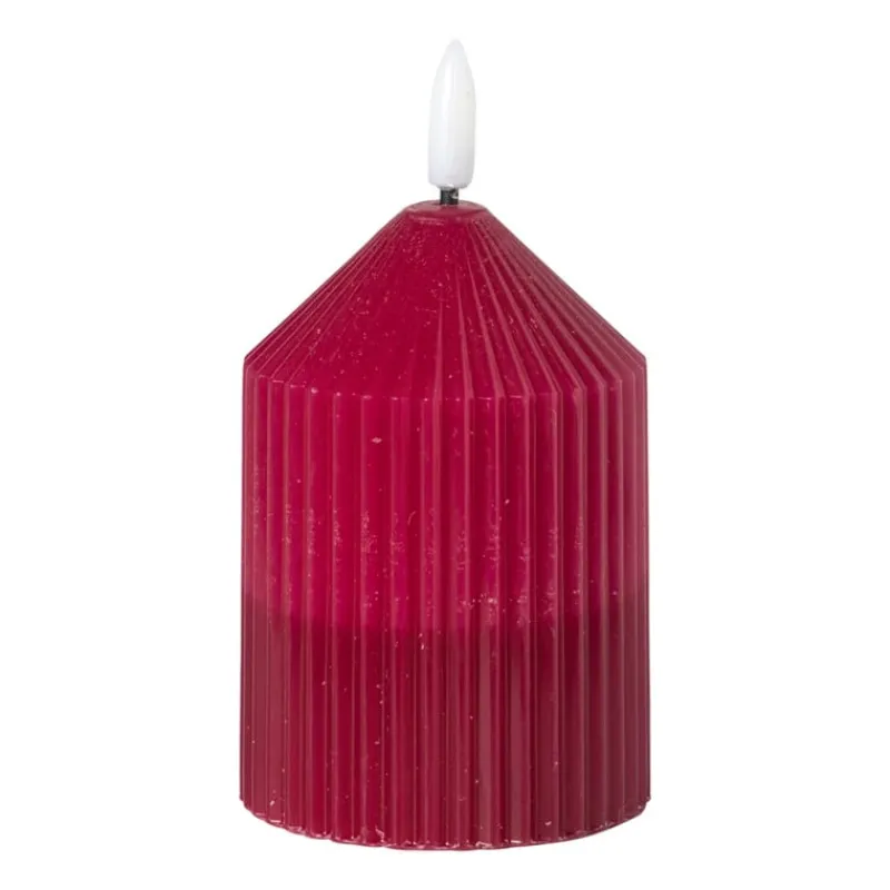 Xenos Kerstcadeaus|Led Kaarsen-LED kaars duo - roze/paars - ø7x10 cm