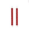 Xenos Led Kaarsen-LED kaars hartjes - roze/rood - ø2.2x24 cm