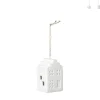 Xenos Kerstcadeaus|Kerstverlichting-LED kersthuisje wit - 7.5x4.5x4.5 cm - diverse varianten