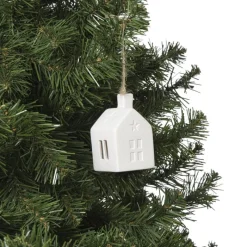 Xenos Kerstcadeaus|Kerstverlichting-LED kersthuisje wit - 7.5x4.5x4.5 cm - diverse varianten