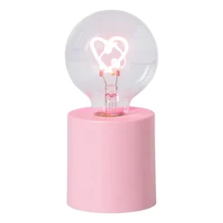 Xenos Led Lampen-Led lamp hartje - roze - ø7.8x16.5 cm