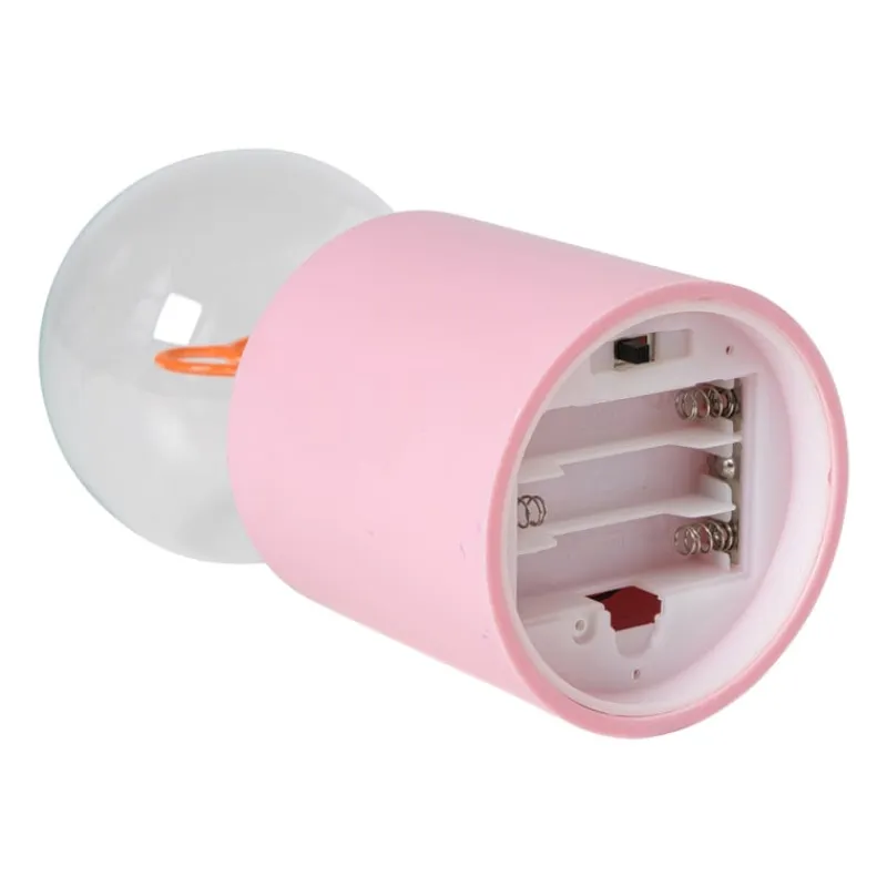 Xenos Led Lampen-Led lamp hartje - roze - ø7.8x16.5 cm
