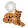 Xenos Tafellampen-LED lamp tijger - multikleur - 12.5x18.5x9 cm