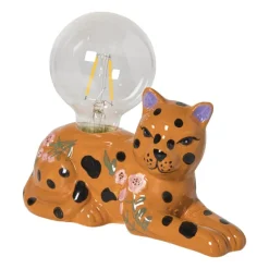 Xenos Tafellampen-LED lamp tijger - multikleur - 12.5x18.5x9 cm