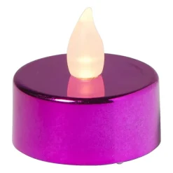 Xenos Led Kaarsen-LED waxinelichten - fuchsia - set van 5