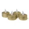Xenos Led Kaarsen|Waxinelichtjes-LED waxinelichten - goud - set van 4