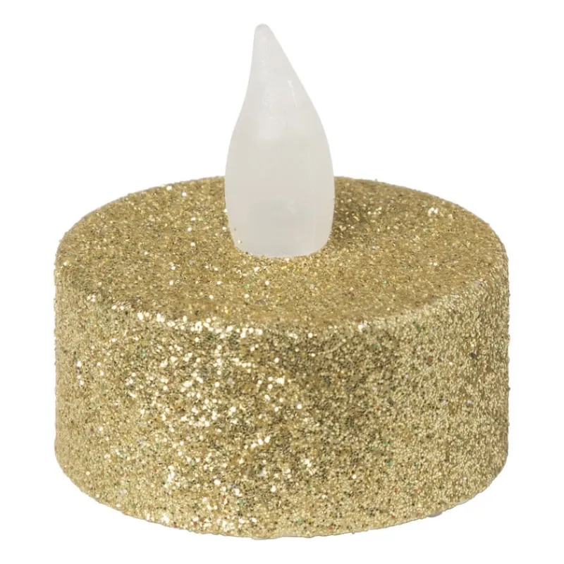 Xenos Led Kaarsen|Waxinelichtjes-LED waxinelichten - goud - set van 4
