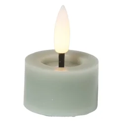 Xenos Led Kaarsen-LED waxinelichten - groen - set van 3