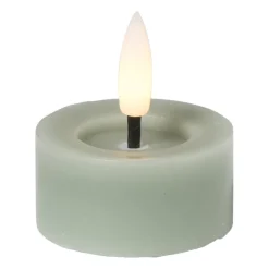 Xenos Led Kaarsen-LED waxinelichten - groen - set van 2