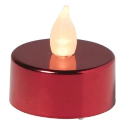 Xenos Led Kaarsen-LED waxinelichten - rood - set van 5
