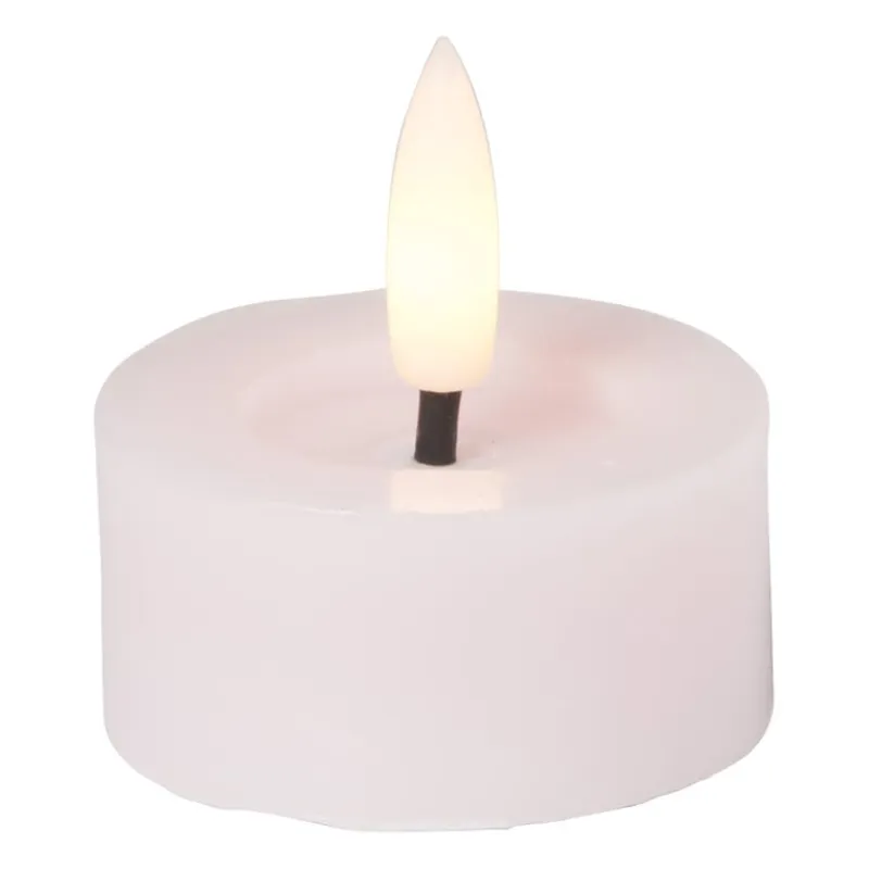Xenos Led Kaarsen-LED waxinelichten - roze - set van 2