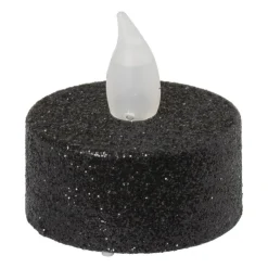 Xenos Led Kaarsen|Waxinelichtjes-LED waxinelichten - zwart - set van 4