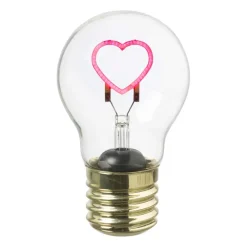 Xenos Kerstcadeaus|Led Lampen-Ledlamp hartje - 7x7x12 cm
